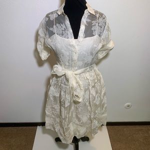 Silk Ralph Lauren cream dress